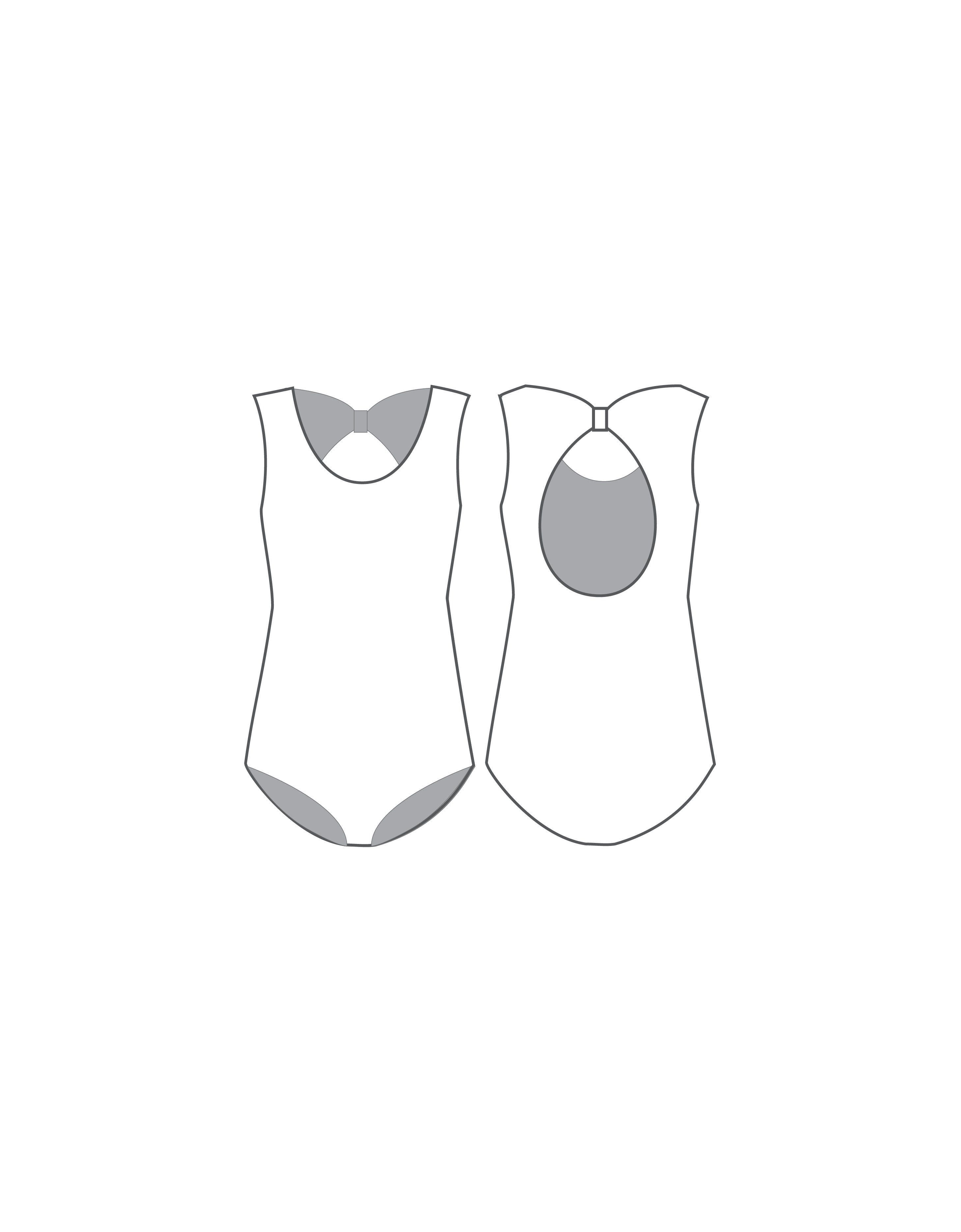 Custom Inked Scoop Neck Open Back Leotard - Lycra