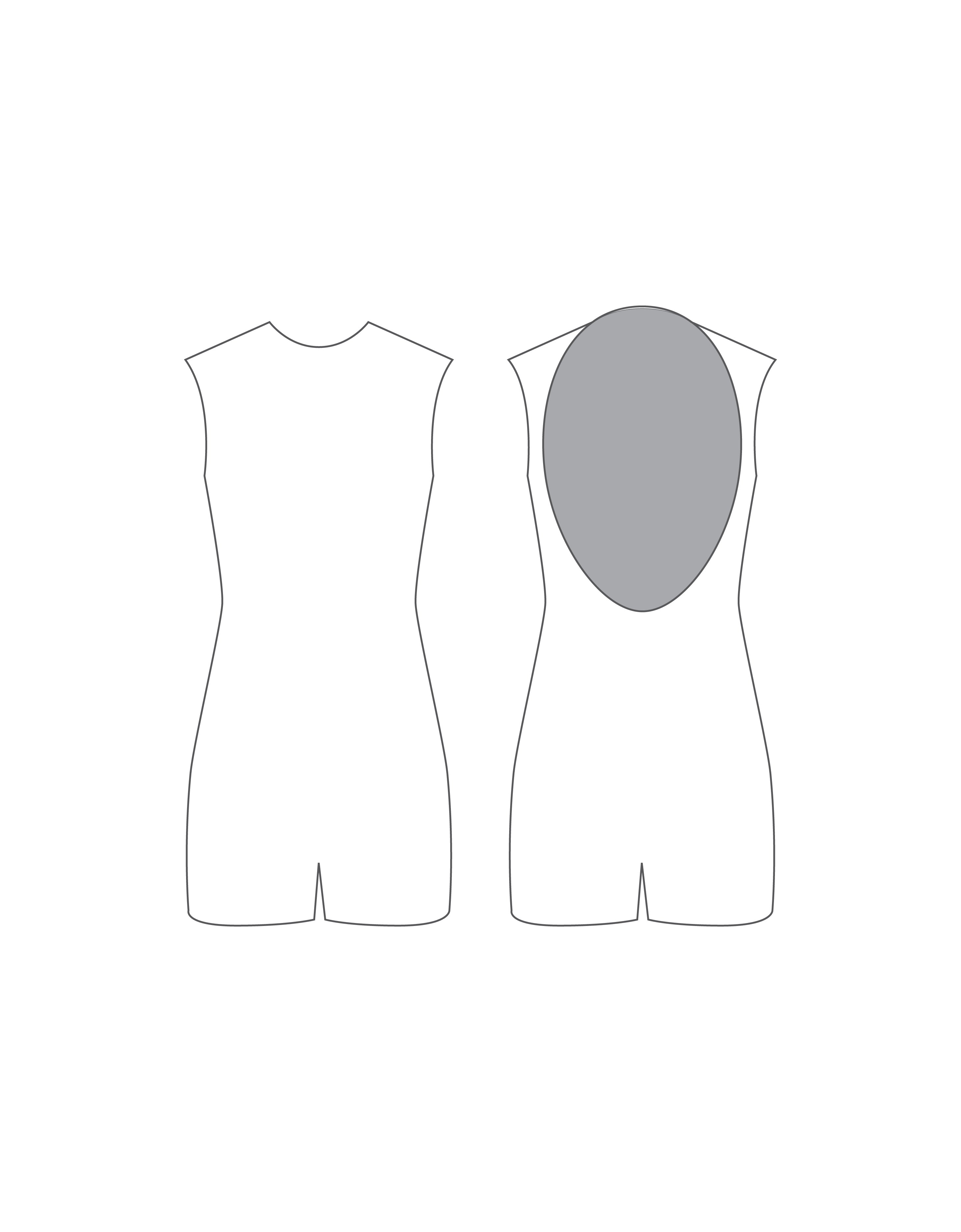 Custom Inked Sleeveless Open Back Biketard - Lycra