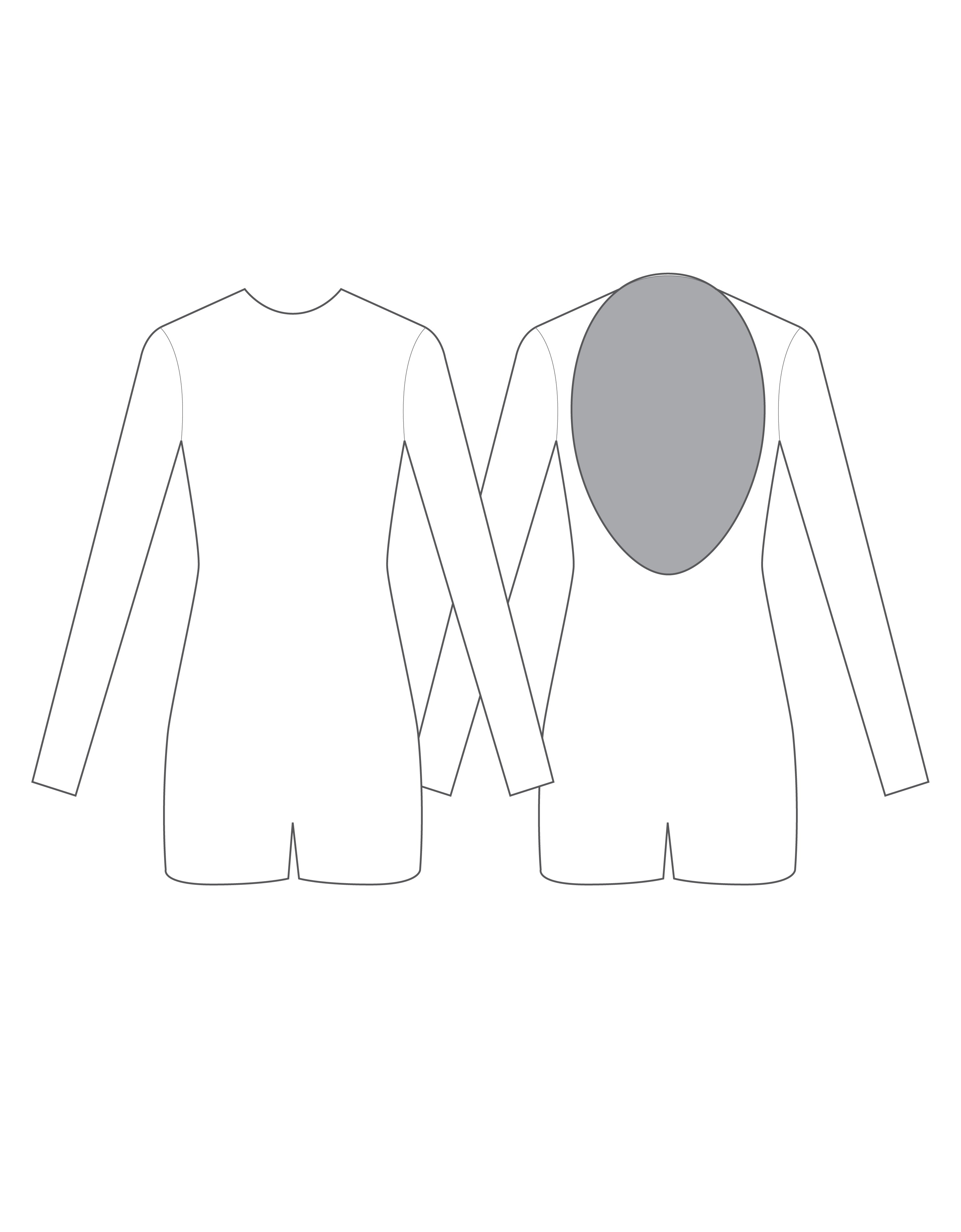 Custom Inked LS Open Back Biketard - Lycra