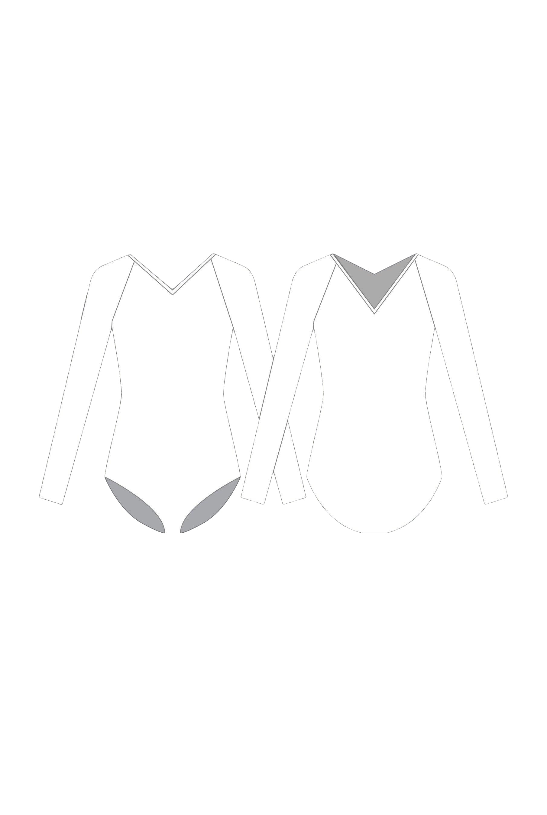 Body raglan a maniche lunghe con tatuaggio personalizzato