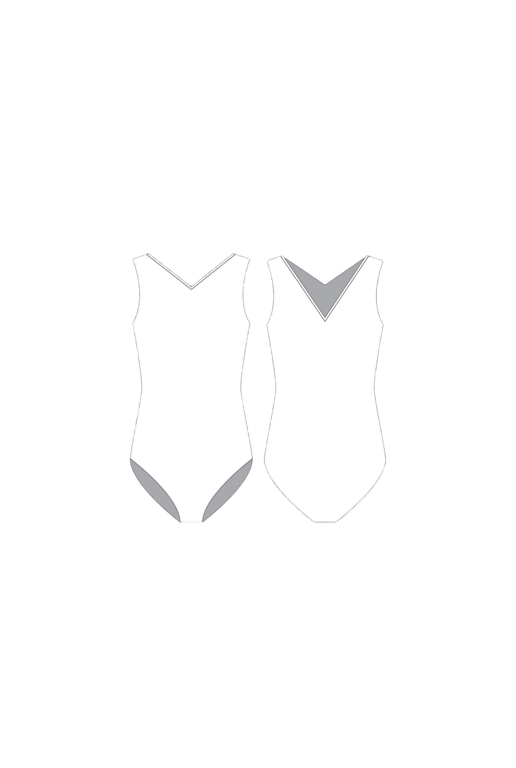 Body con scollo a V personalizzato e tatuaggio