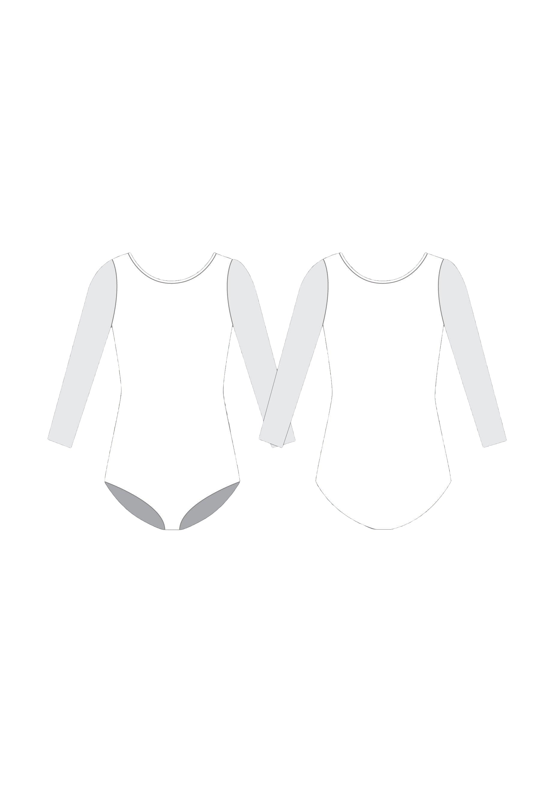 Body personalizzato con scollo rotondo e maniche a 3/4 in rete