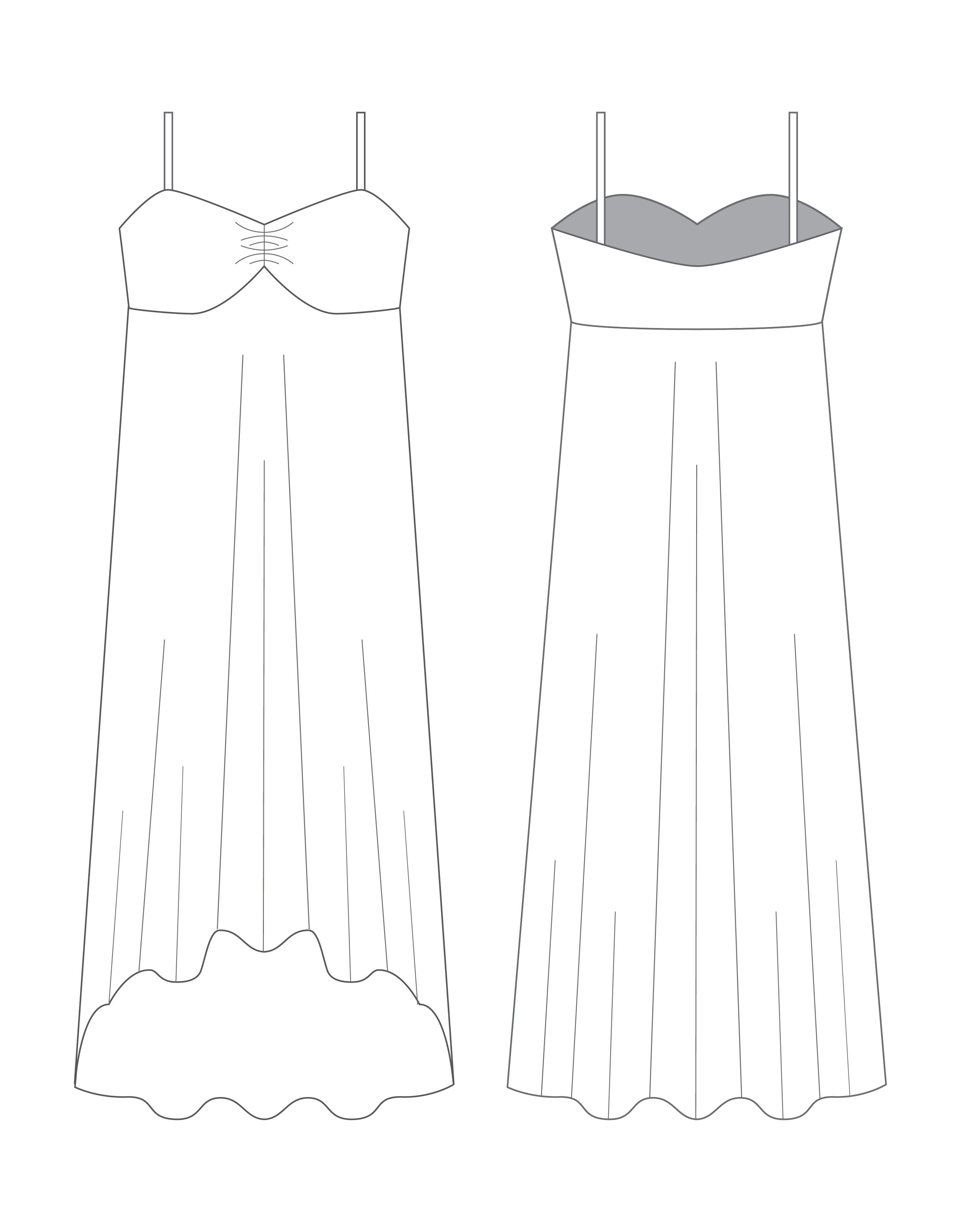 Custom Inked Long Polychiffon Dress - Lycra