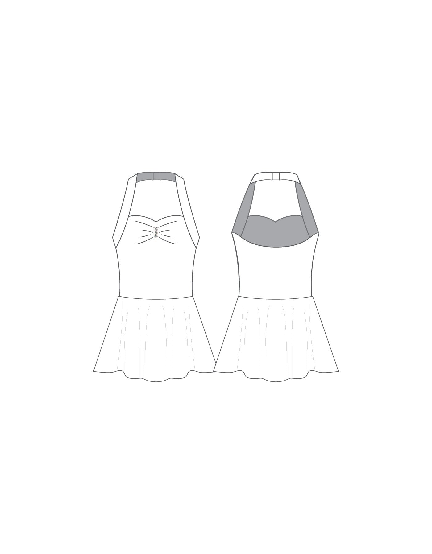Custom Inked Halter Strap Dress - Lycra