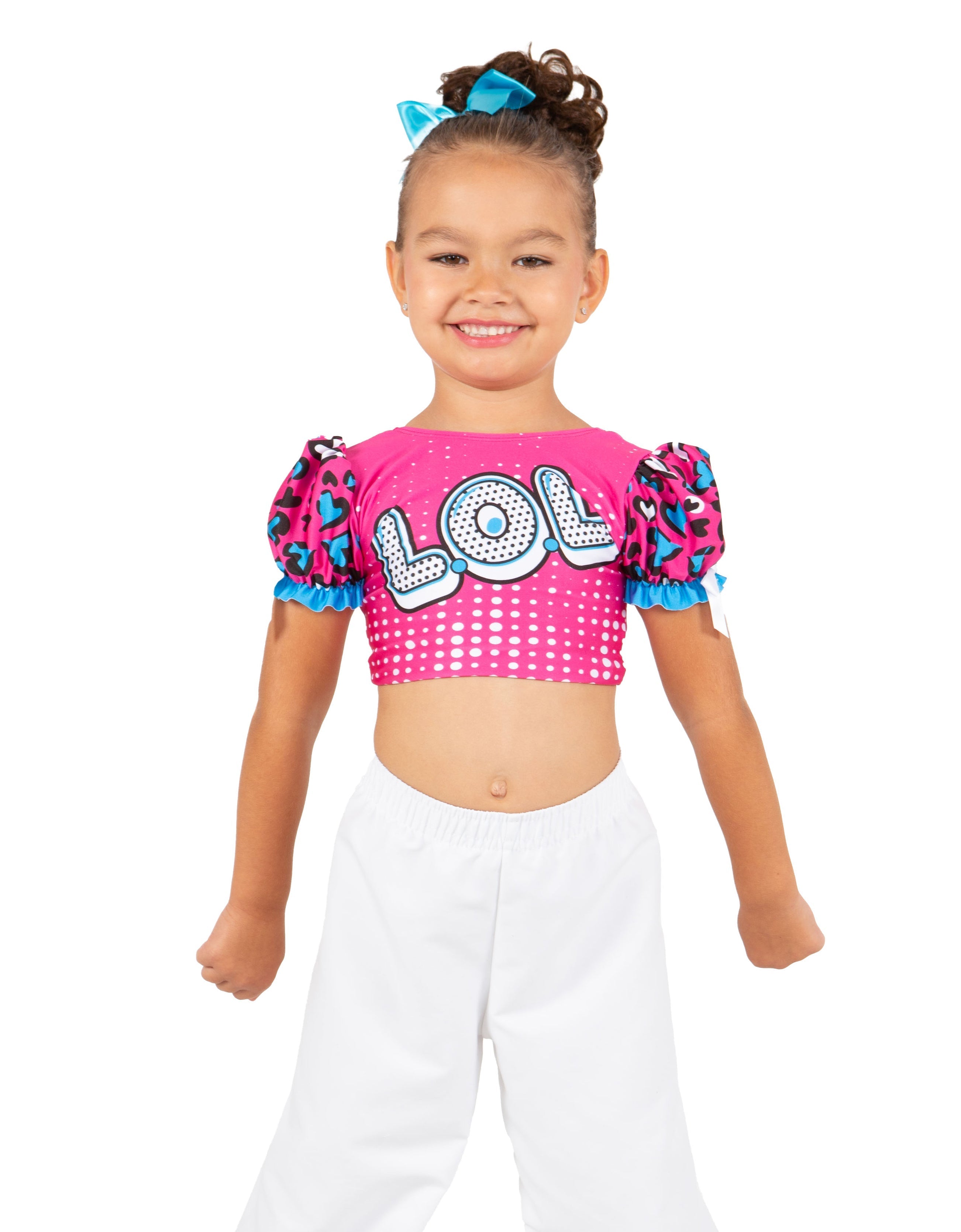 LOL Puff Sleeve Crop Top