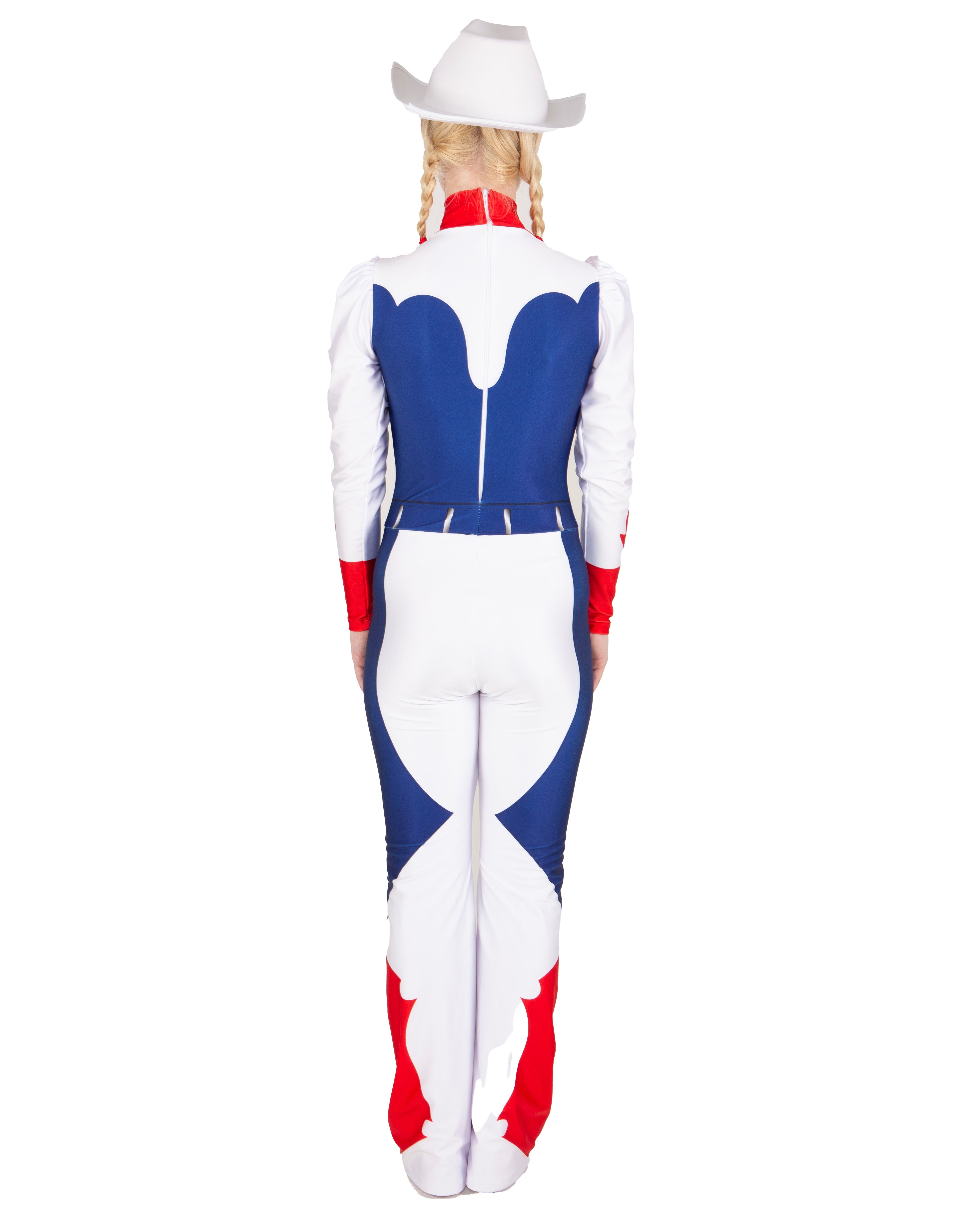 Rodeo Carter LS Puff Sleeve Zipper Back Flare Pant Unitard