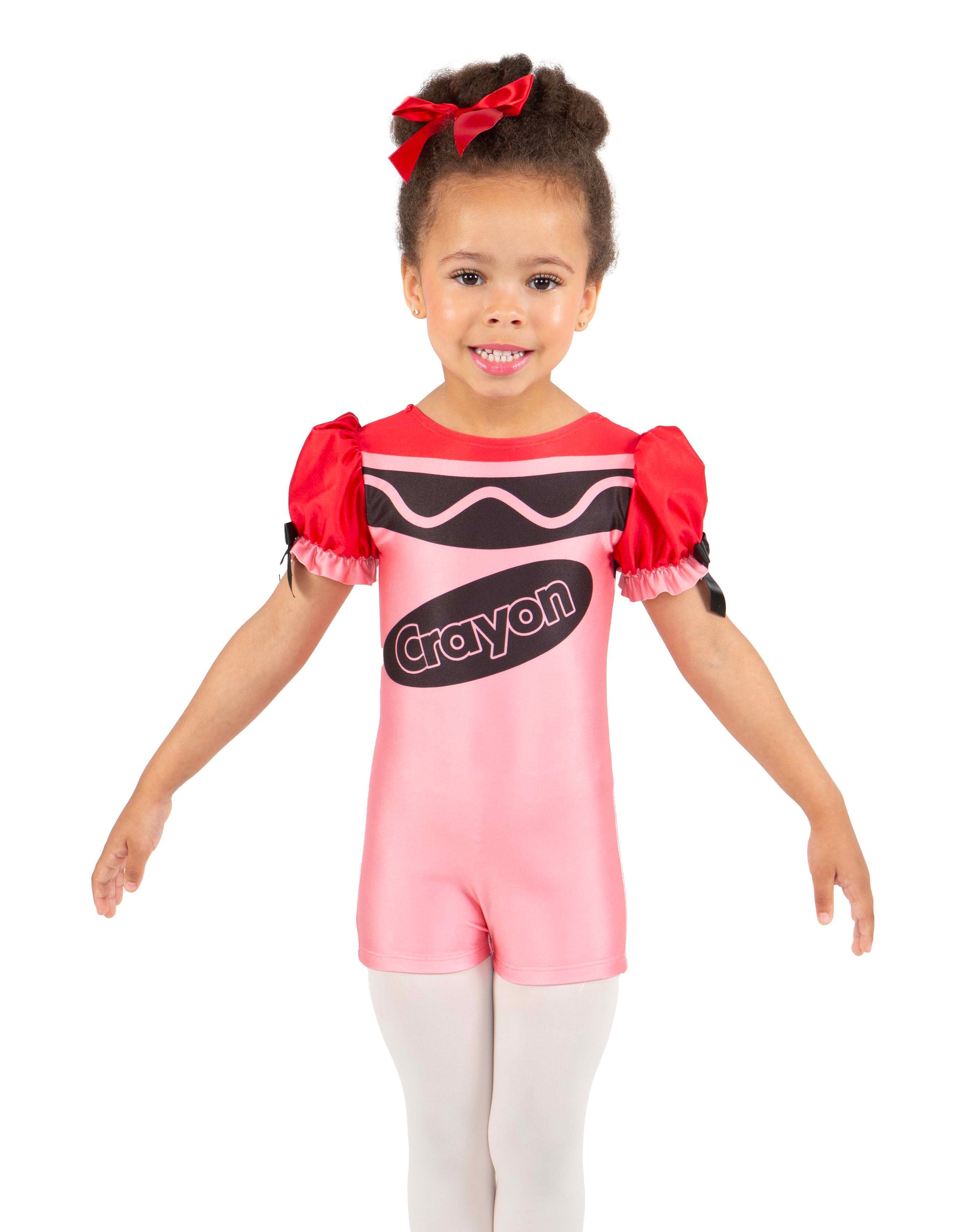 Crayons Puff Sleeve Biketard