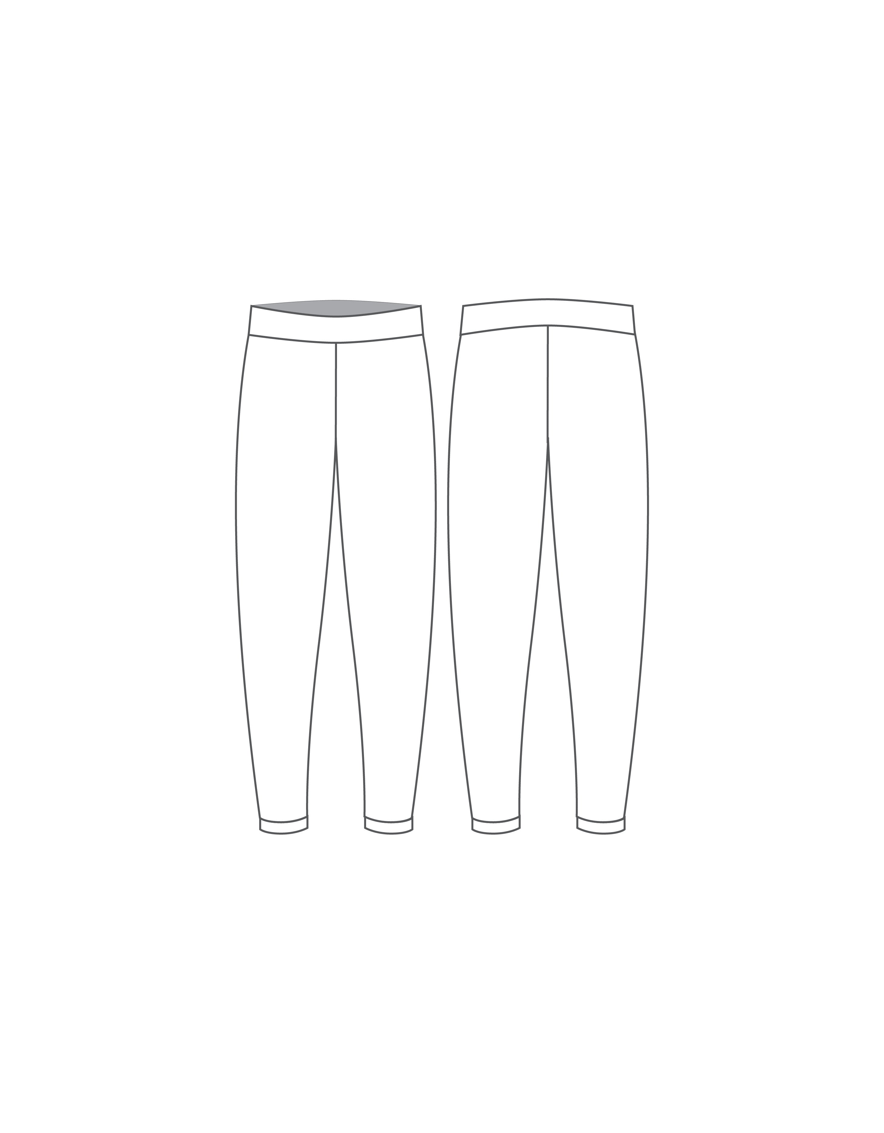 Custom Inked Jogger No Rib, Separate Cuff and Waistband - Lycra