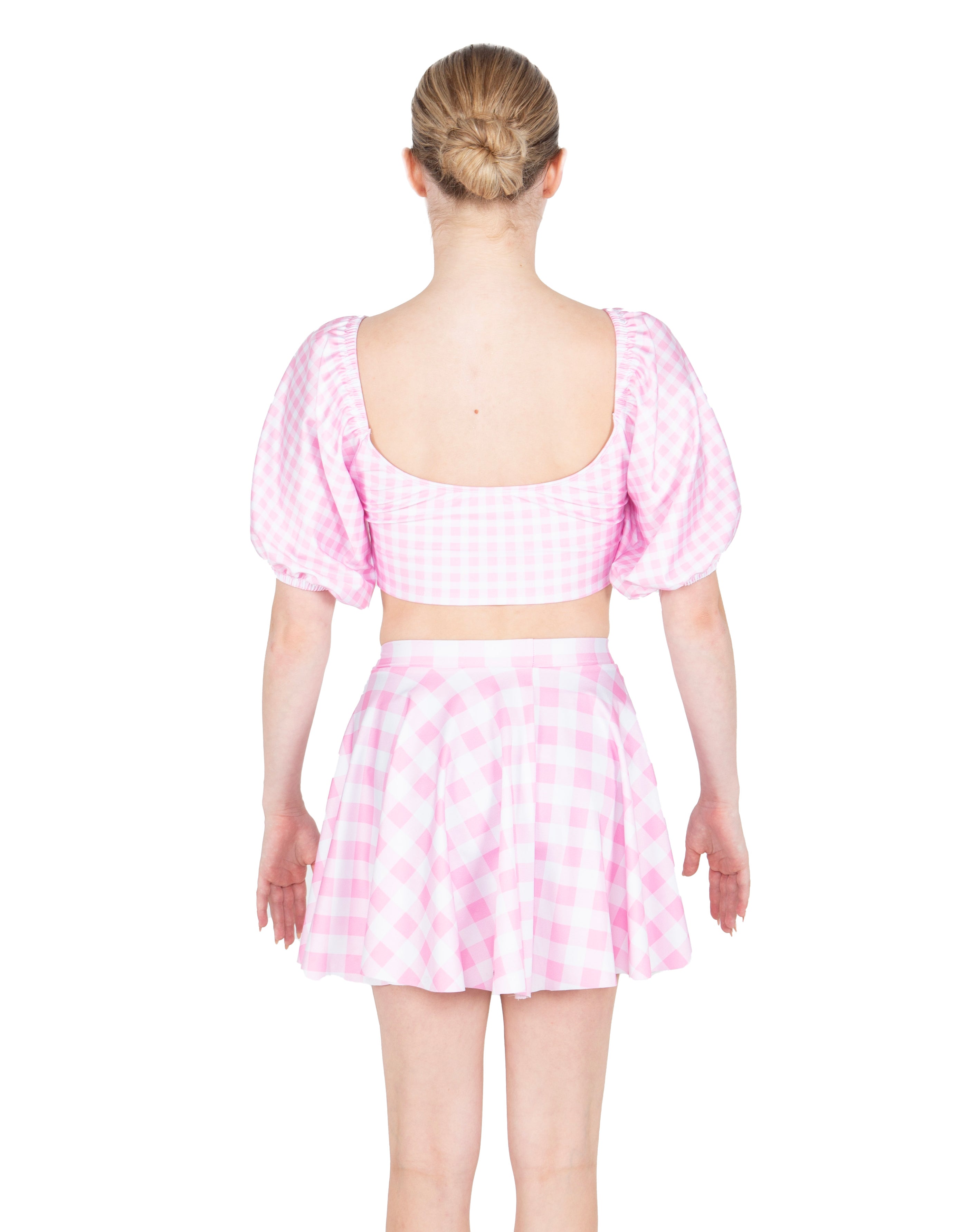 Top corto con maniche annodate in stile contadino, stile