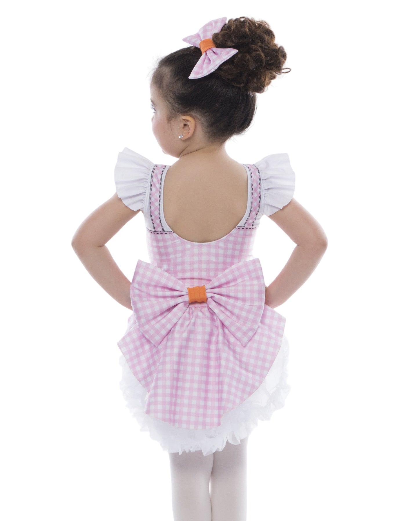 Sottoveste a quadretti arcobaleno Ballet Bunnies con gonna superiore