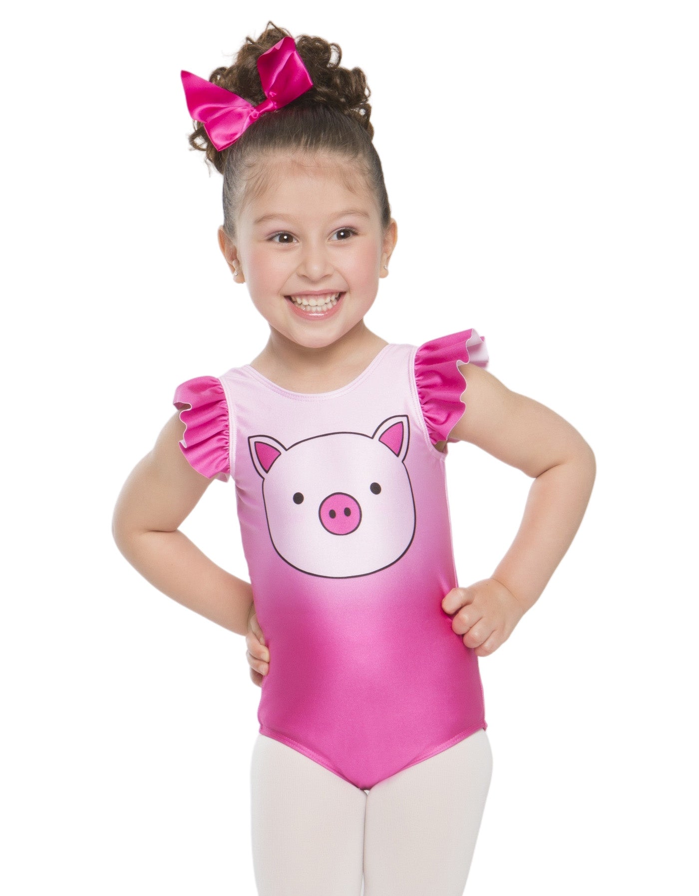 Body con maniche a sbuffo e canotta a tema maialino da Barnyard Ballet