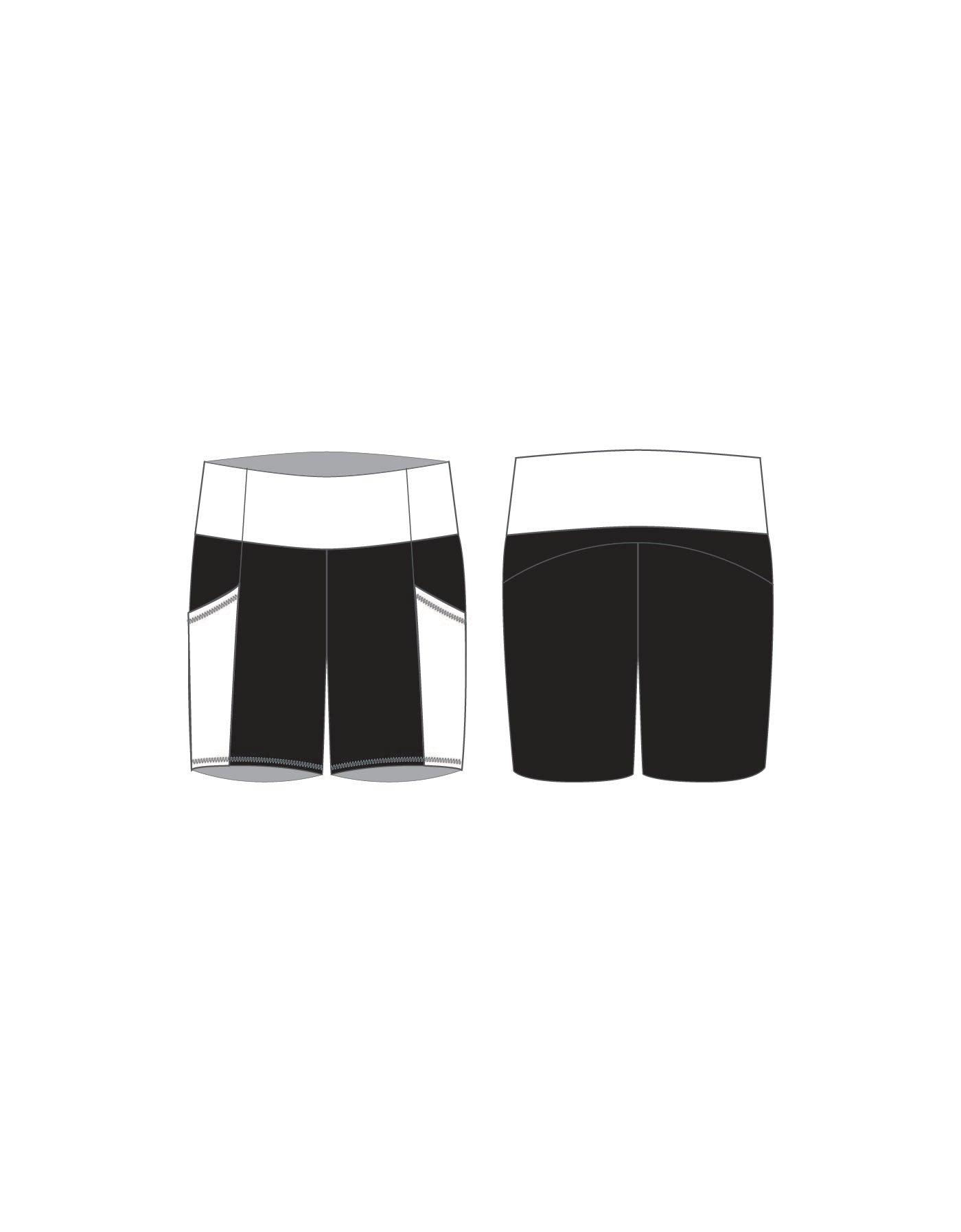 Pantaloncini da ciclista tascabili Popcolour personalizzati con inchiostro - Flat Supplex