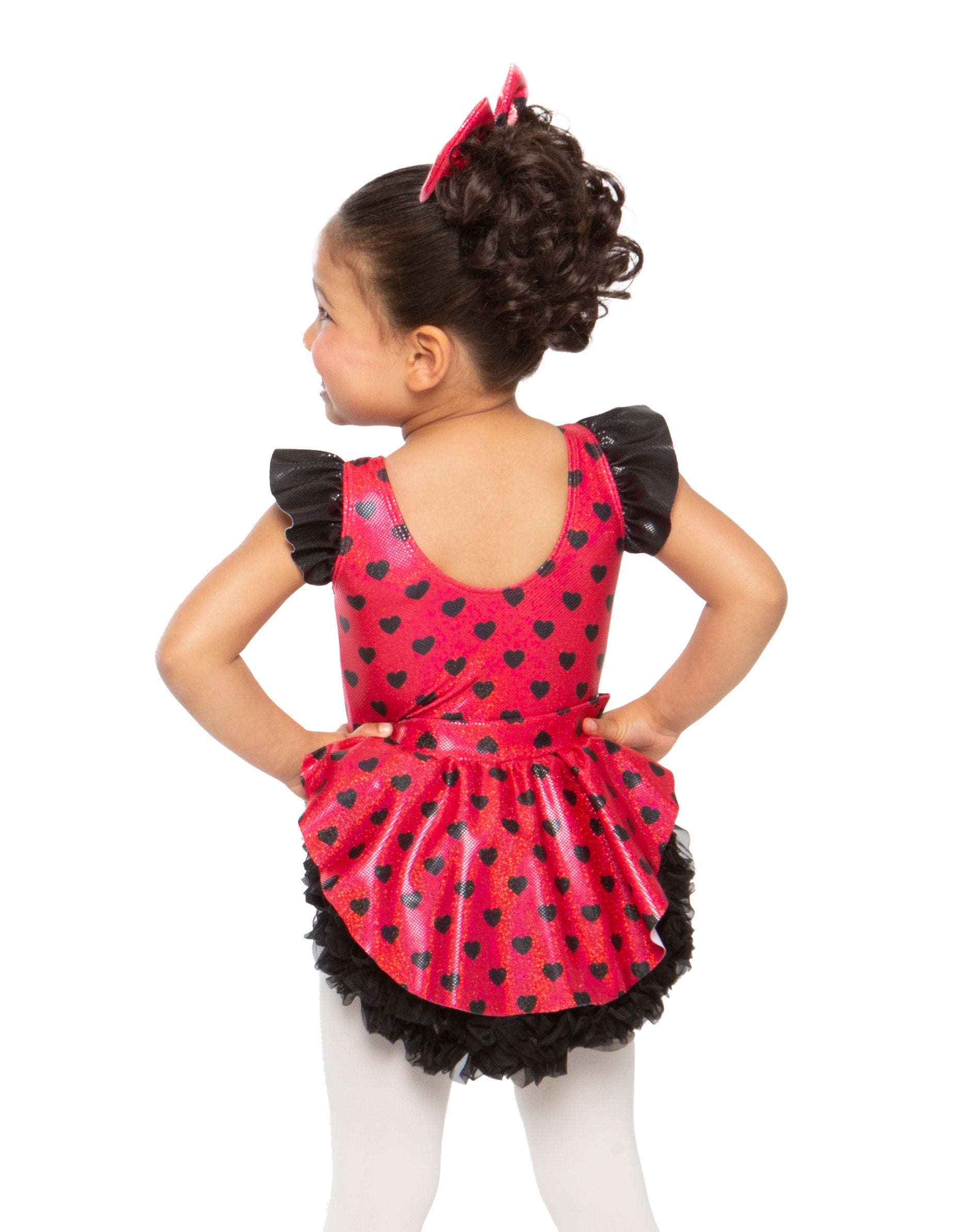 La La Ladybug Hearts Pettibustle con gonna superiore