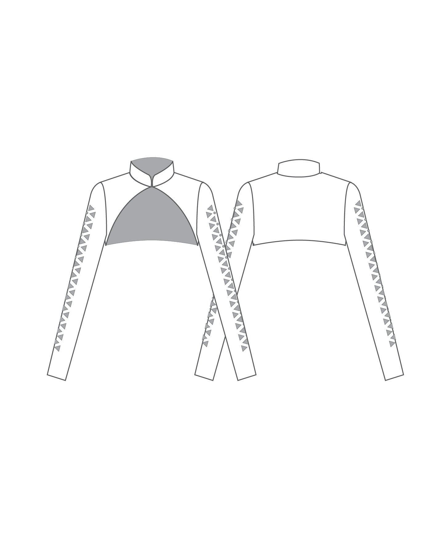 Custom LS T Neck Shrug - Laser - Lycra