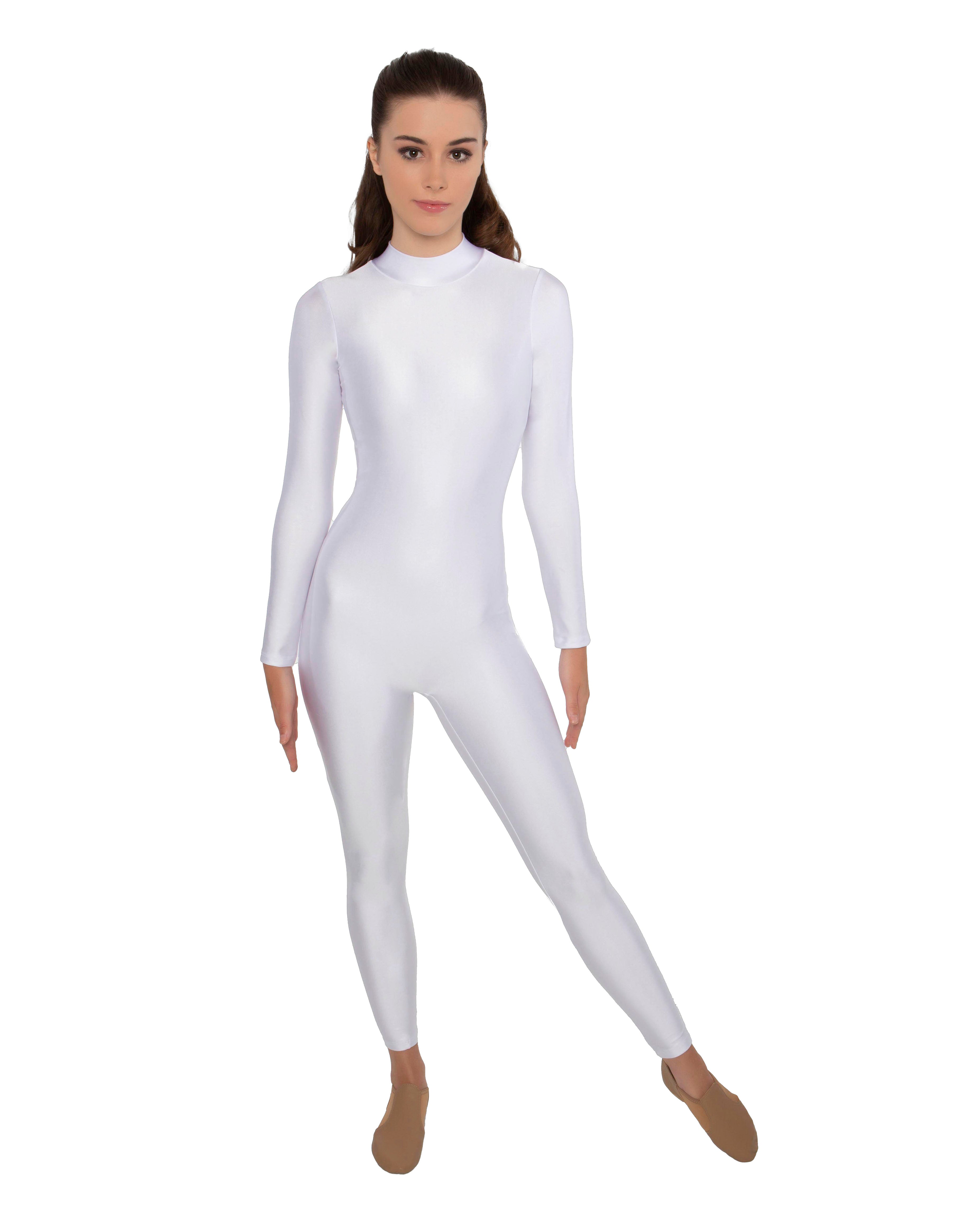 TNeck LS Unitard Zipper Back