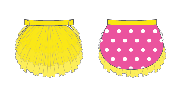 Candy Striper Pettibustle with Top Skirt