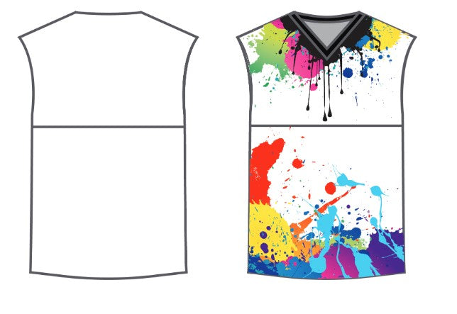Custom Paint Splatter Convertible Boys Tank
