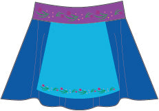Gonna lunga personalizzata Frozen Villagers