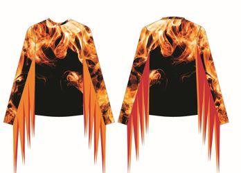 On Fire Long Sleeve Boys Shirt with Fringe - Hamilton Theatrical