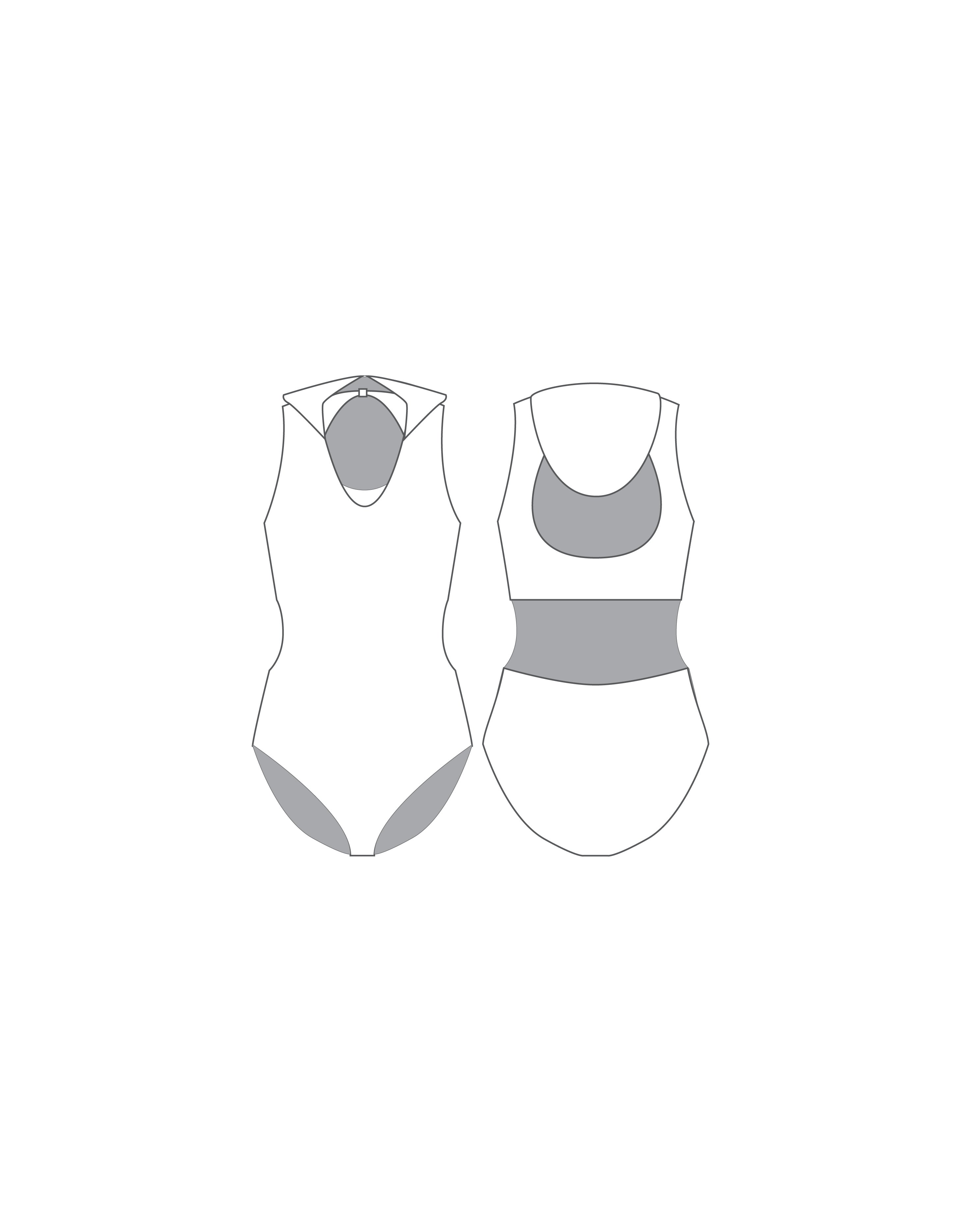 Custom Inked Keyhole Open Back Leotard with Hood - Lycra