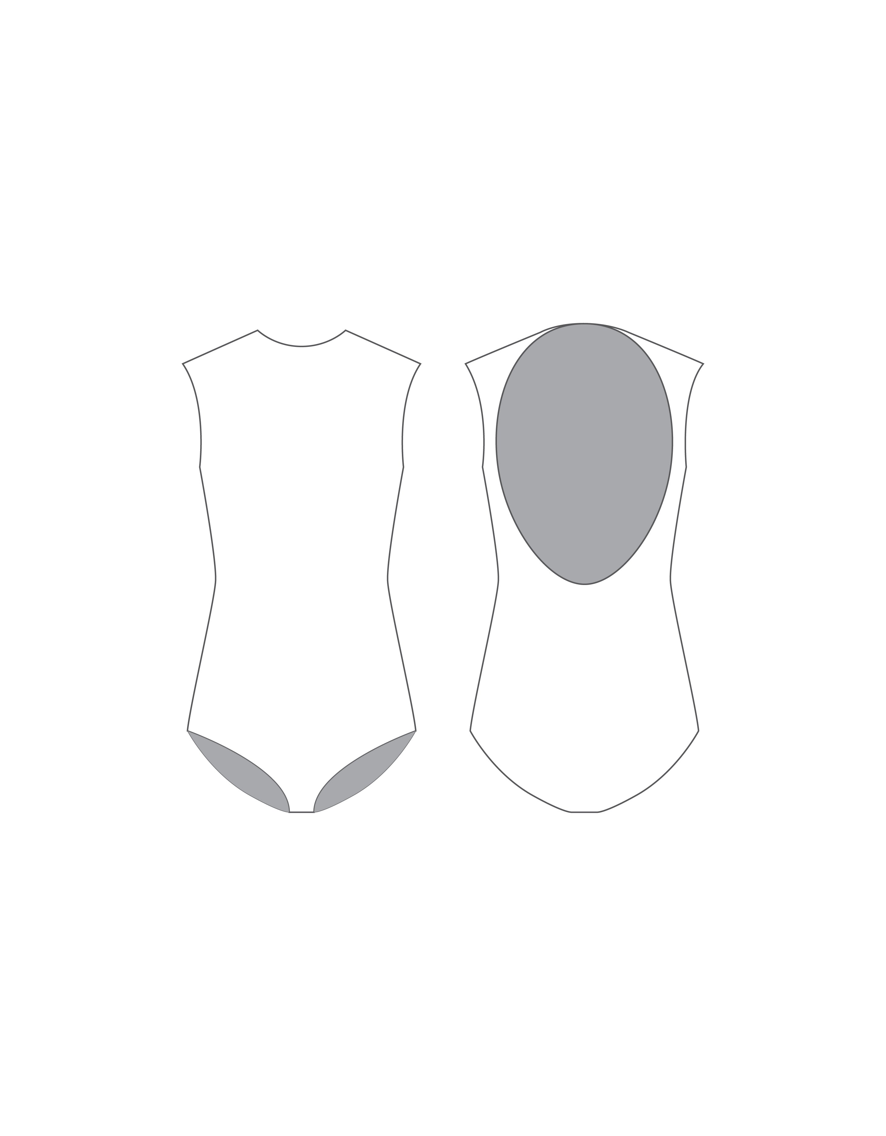 Custom Inked Sleeveless Open Back Leotard - Lycra