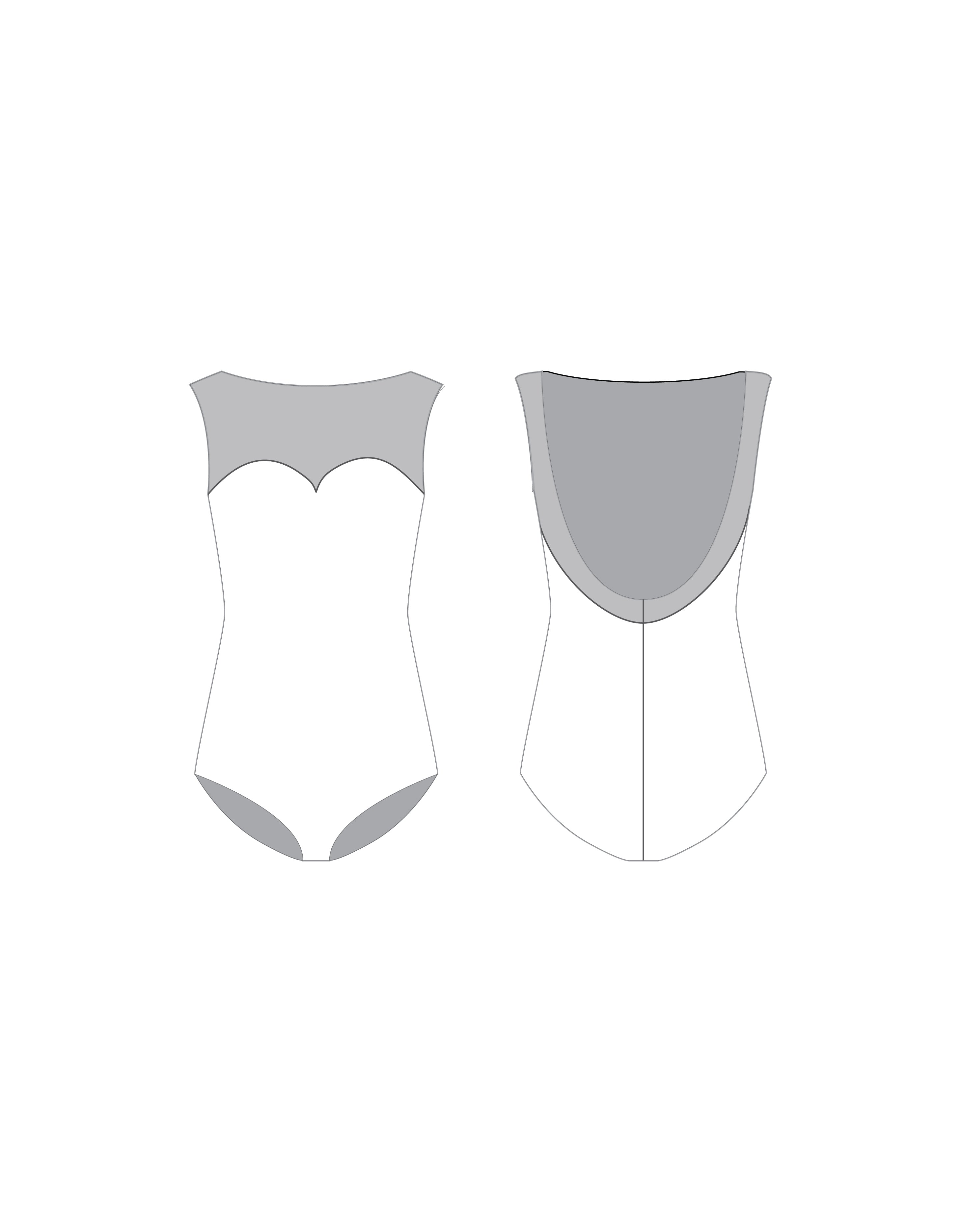 Custom Inked Mesh Sweetheart Leotard - Lycra & Mesh