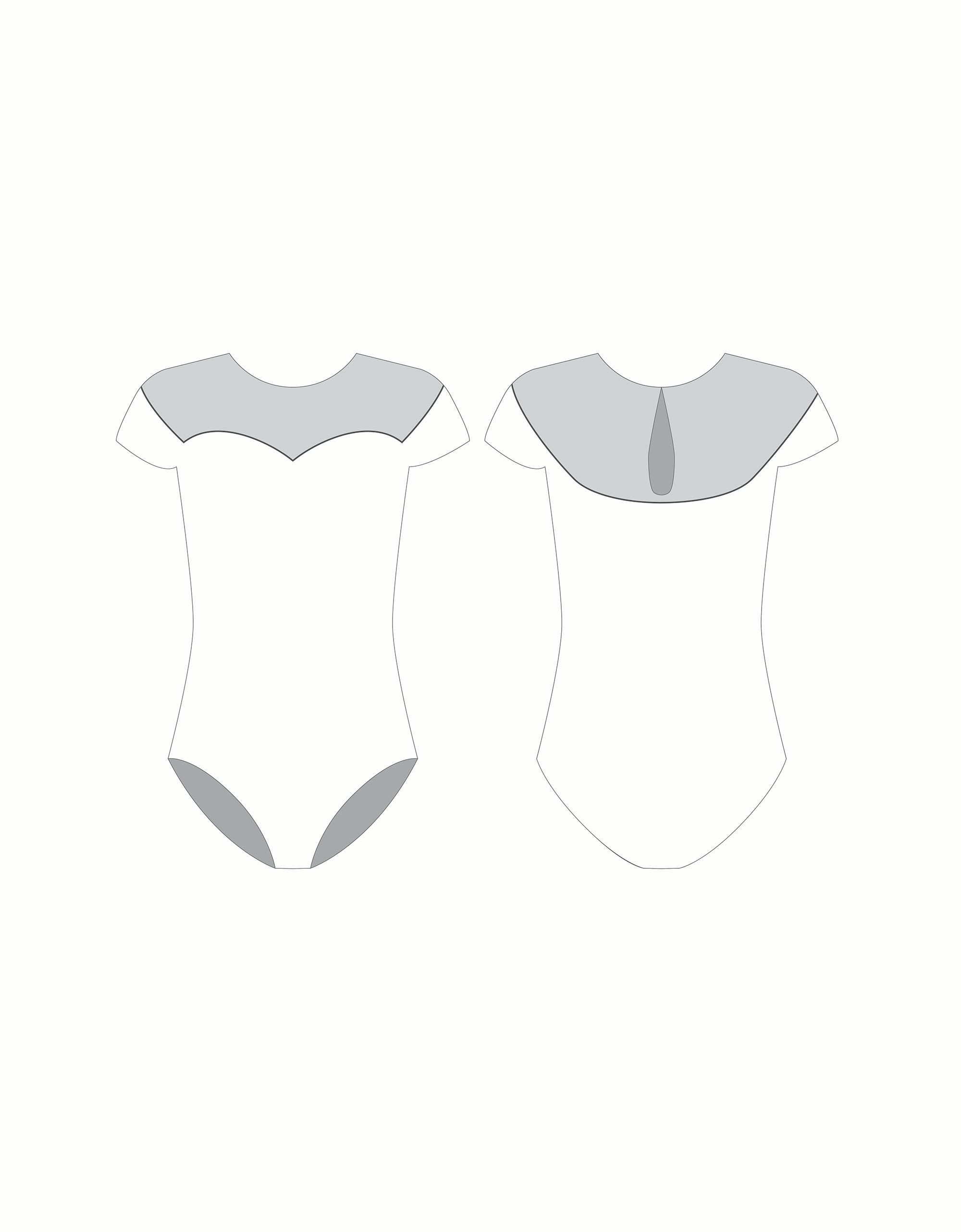 Body a cuore personalizzato con tatuaggio (velluto) - Lycra