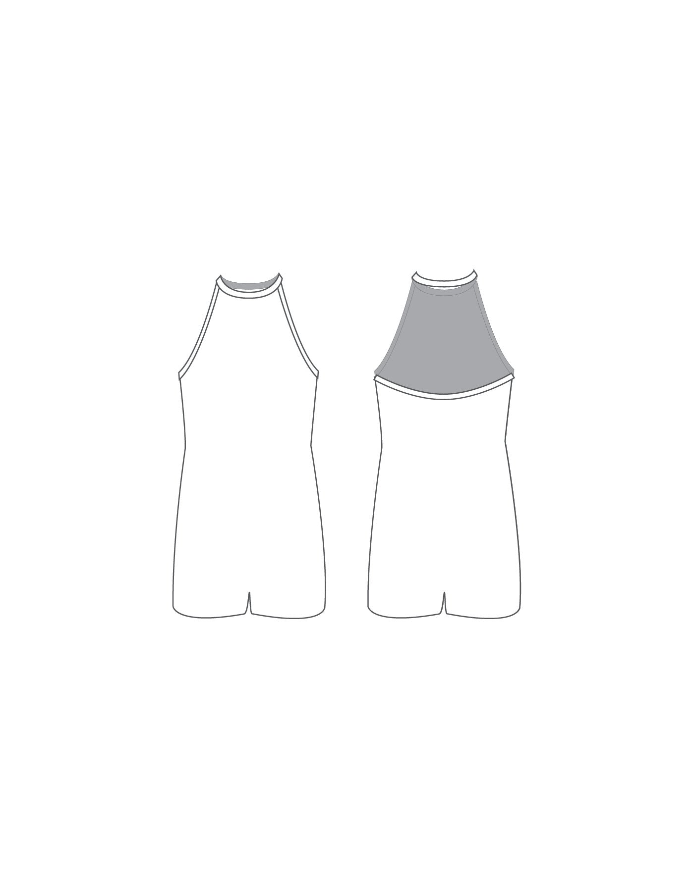 Custom Inked Halter Binding Biketard - Lycra