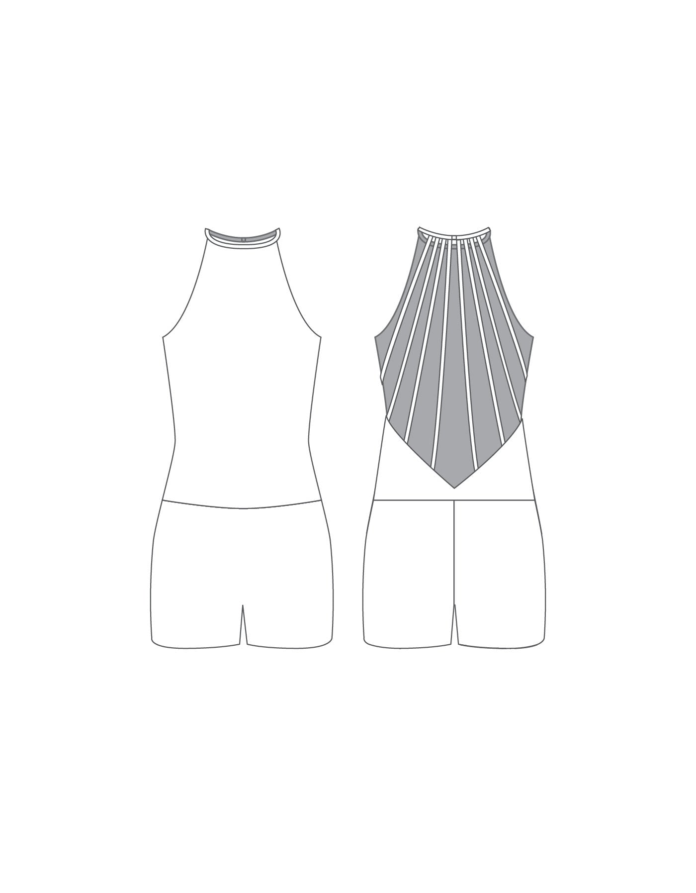 Custom Inked What do you mean Halter Biketard - Lycra