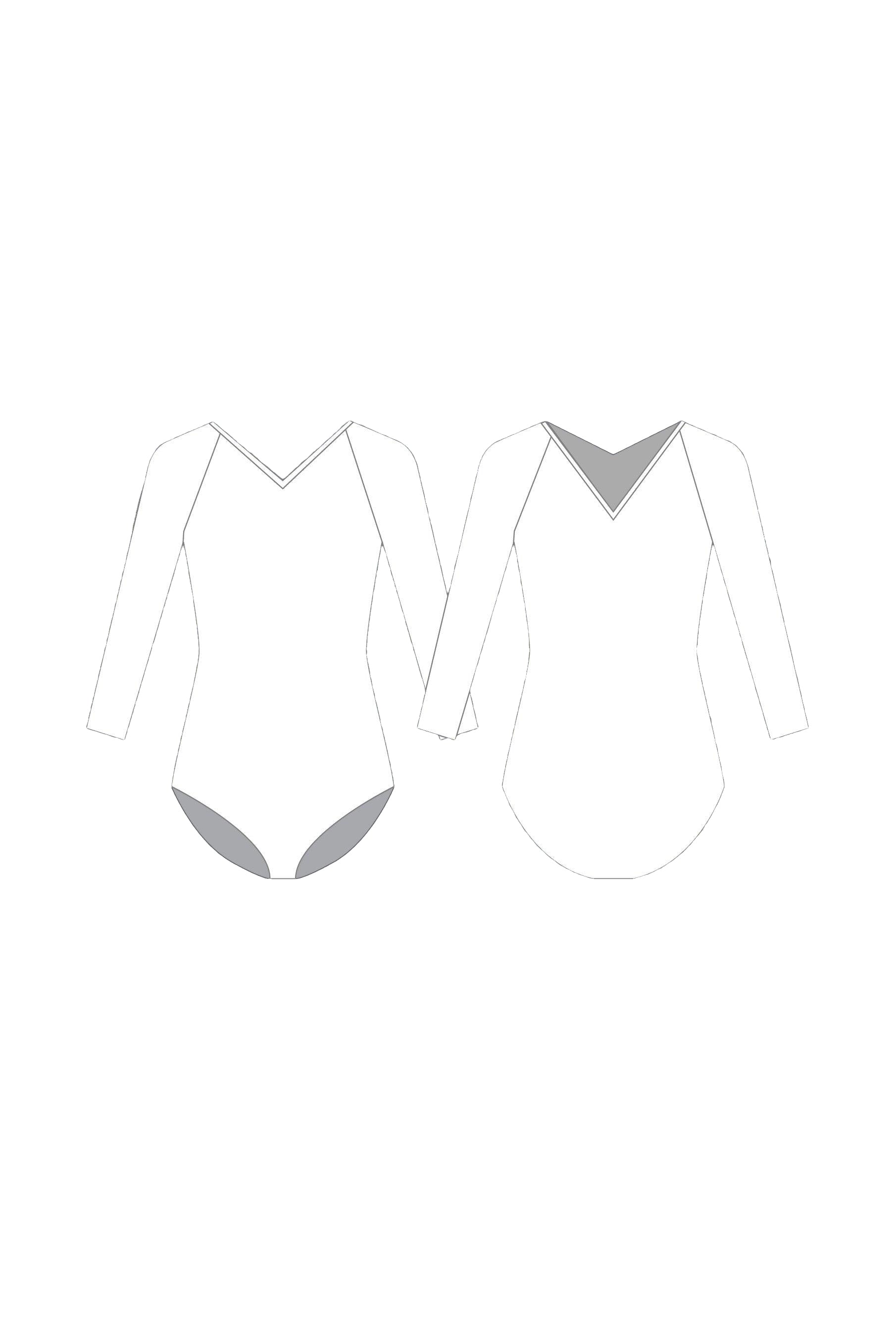 Body raglan personalizzato con tatuaggi e maniche a 3/4