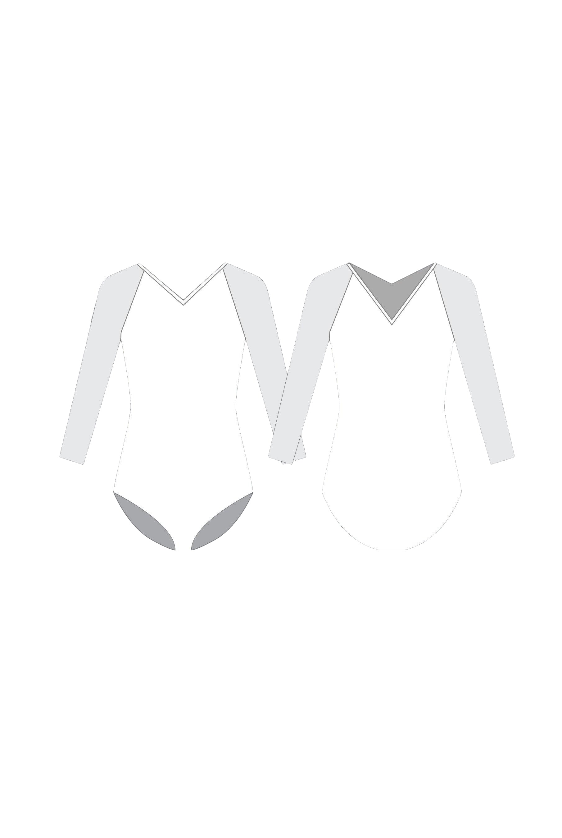 Body raglan personalizzato con tatuaggi e maniche a 3/4 in rete