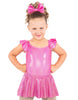 Solid Hologram Cami Dress with Flutter Sleeves
