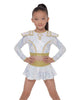 Huntress Golden LS Crew Neck Crop Top with Epaulets