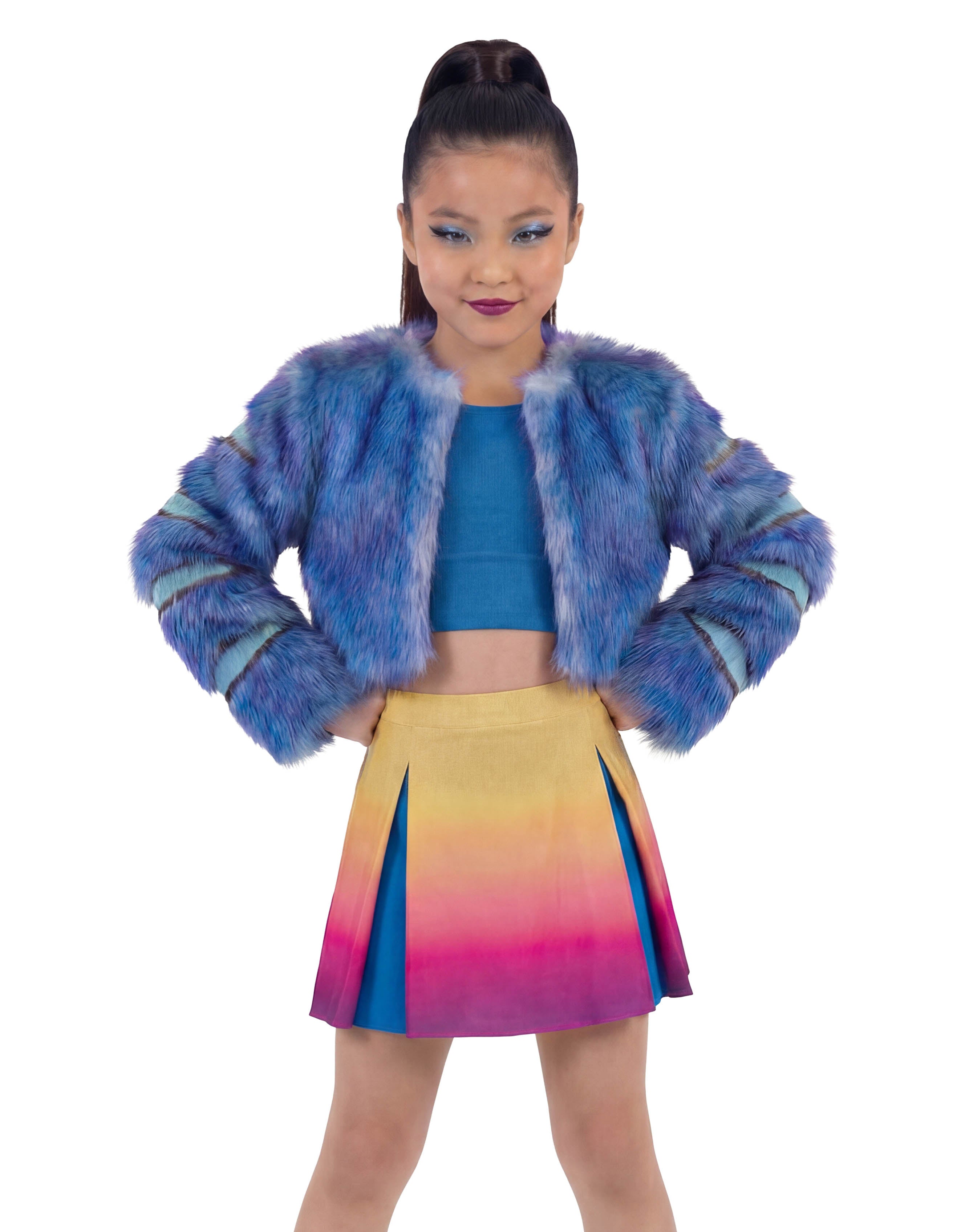 Demon Cats Half Pleat Skort
