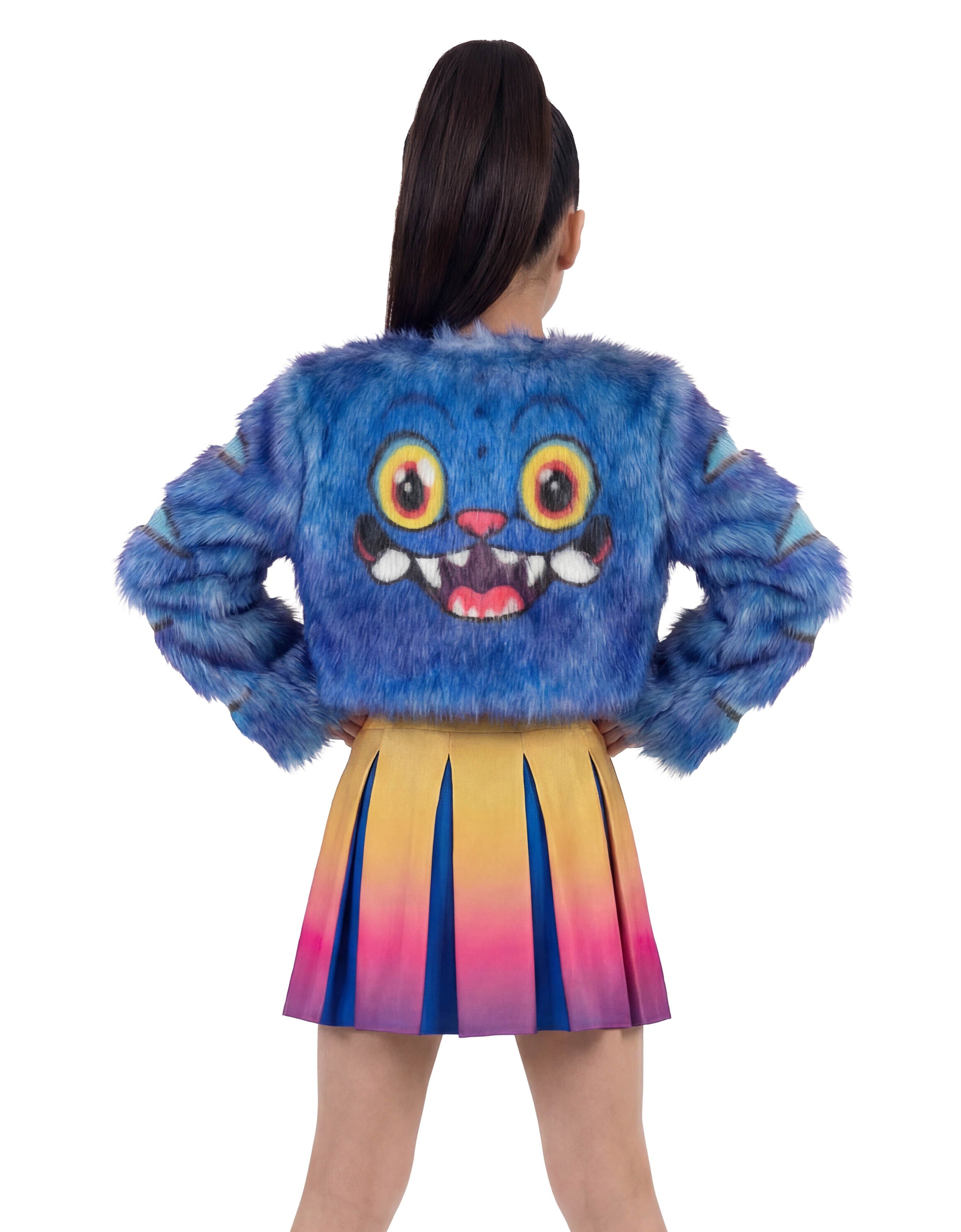 Demon Cats Half Pleat Skort