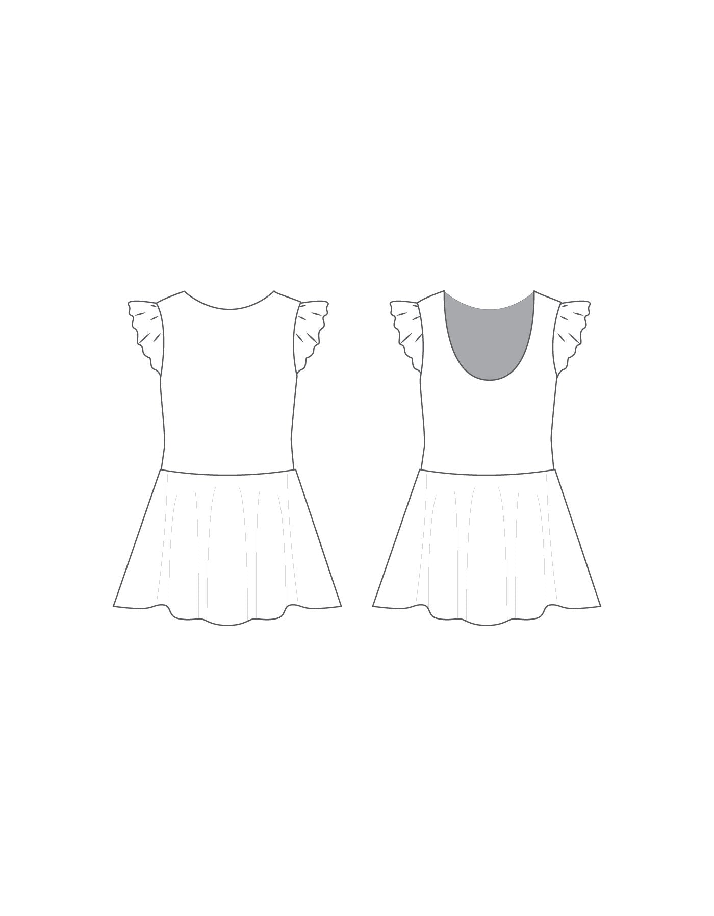 Custom Inked Tank Dress with Gathered Sleeves - Hologram