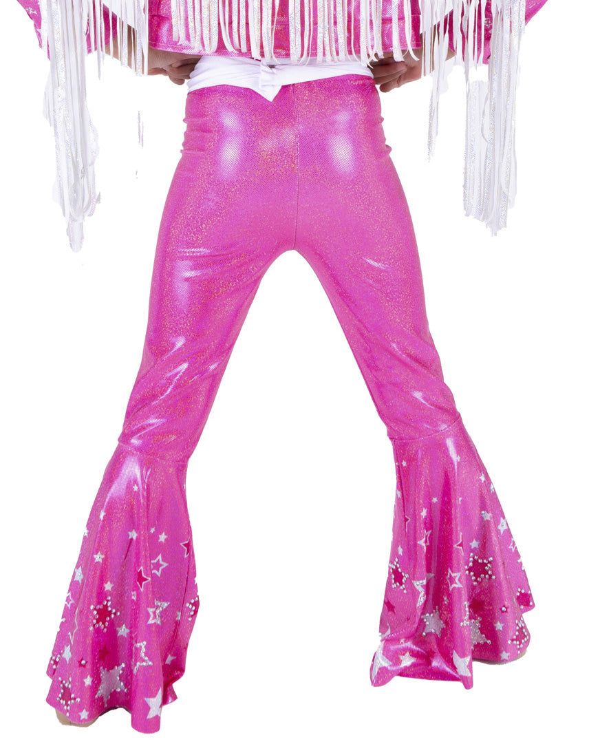 Pantaloni larghi a zampa da cowgirl