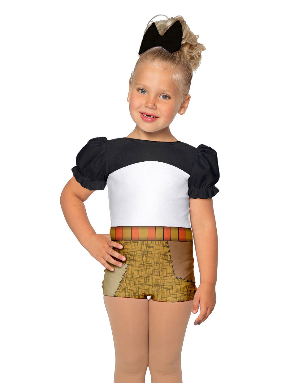 Karate Animals - Panda - Biketard con maniche a sbuffo Kung Fu Panda