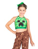Pixels Halter Binding Crop Top