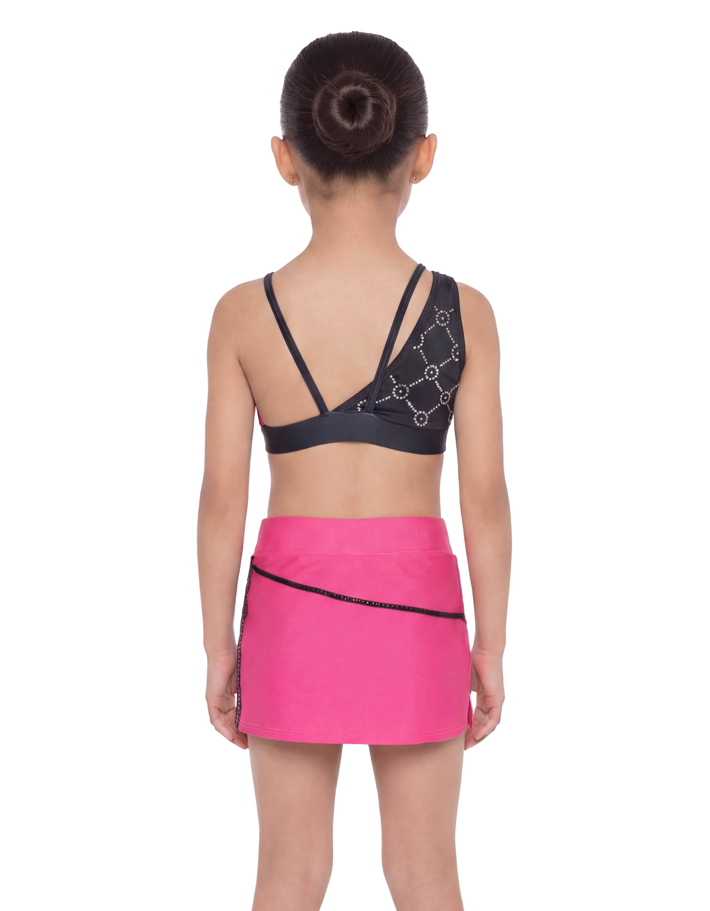 BlackPink Overlap Panel Skort with Waistband and Panty