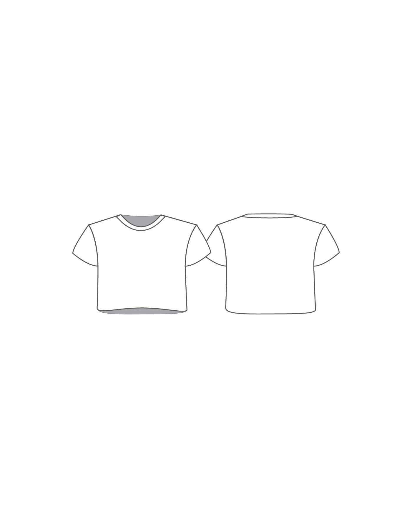 Custom Inked Crop T Shirt - Lycra
