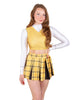 Totally Clueless LS Tneck Keyhole Back Crop Top