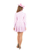 Glinda Shiz University LS TNeck Biketard with Attached Pleated Skirt and Peplum