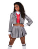 Totally Clueless Houndstooth Cropped Scuba Jacket Ladies