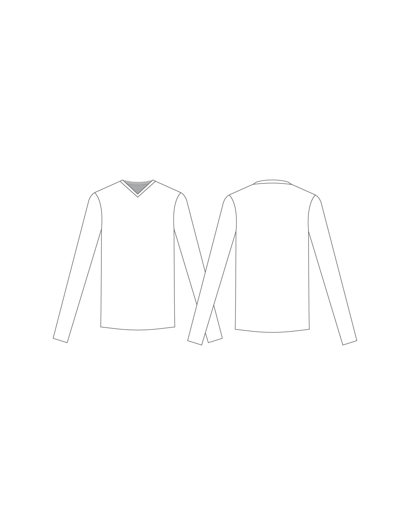 Custom Inked Boys LS V Neck Shirt - Hologram