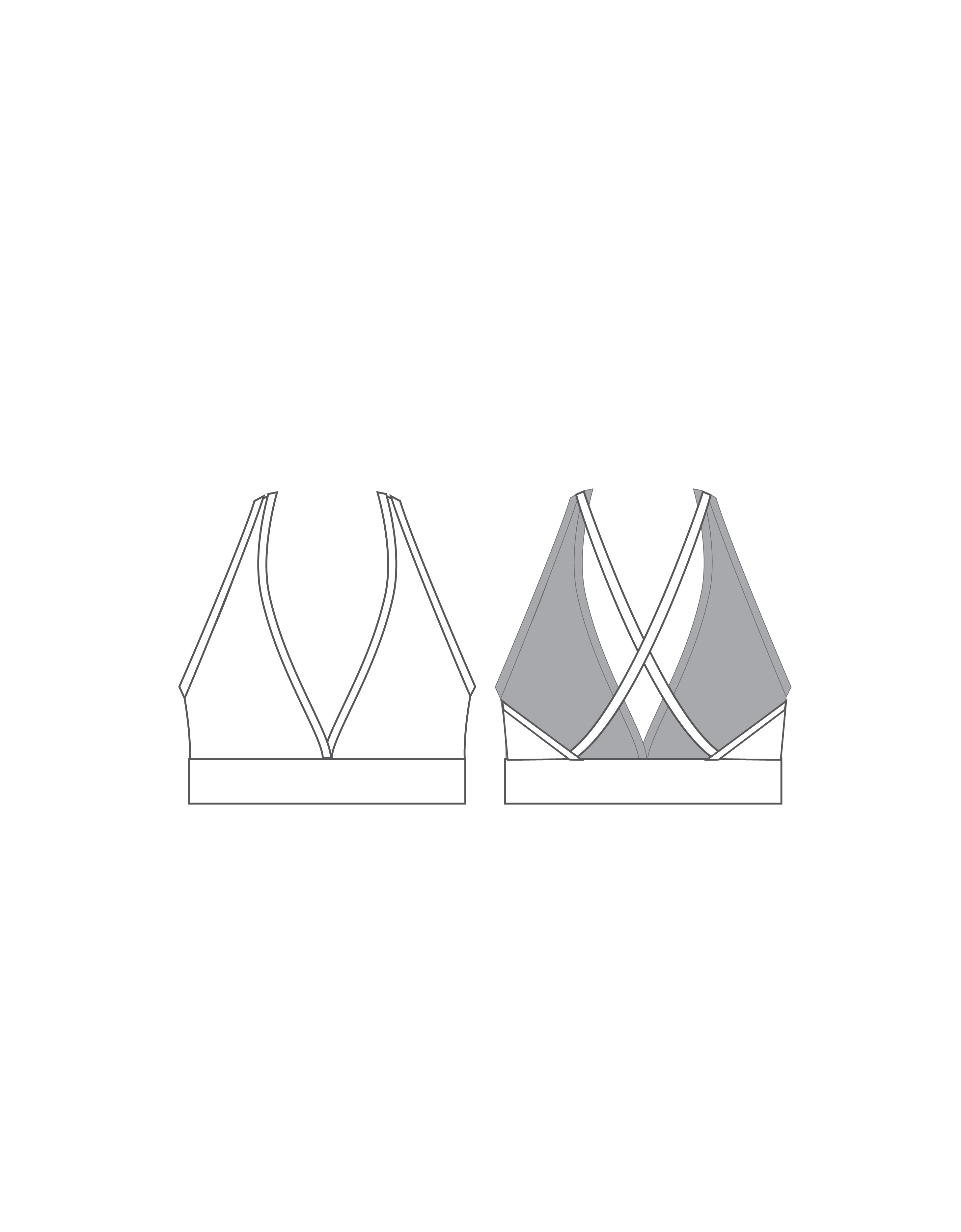 Custom Inked V Bra - Hologram