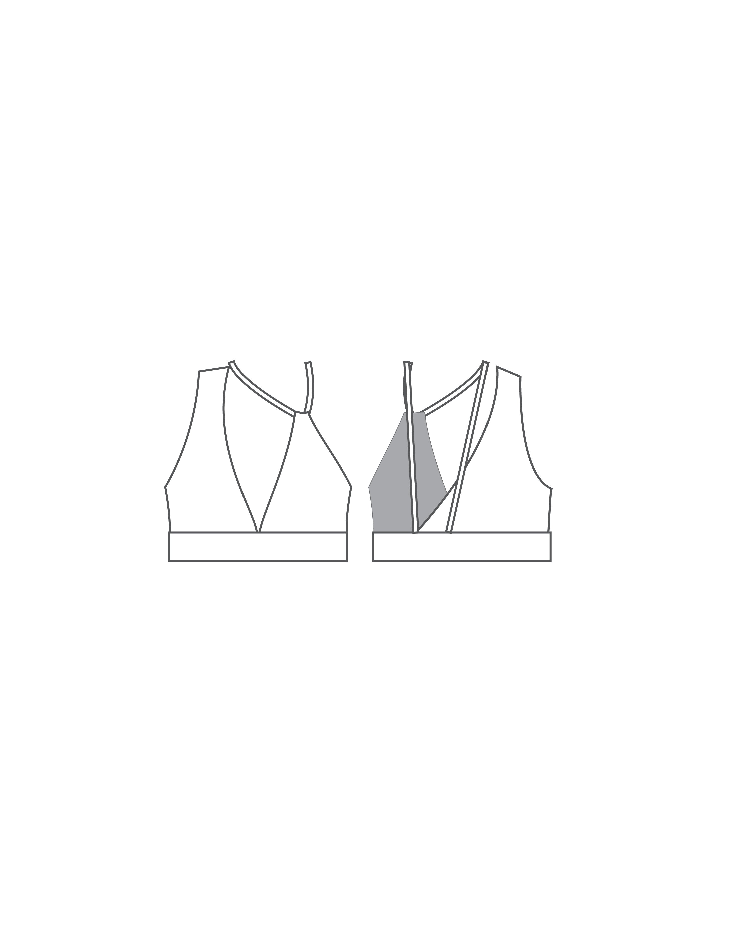 Custom Inked Asymetric Bra - Mystique