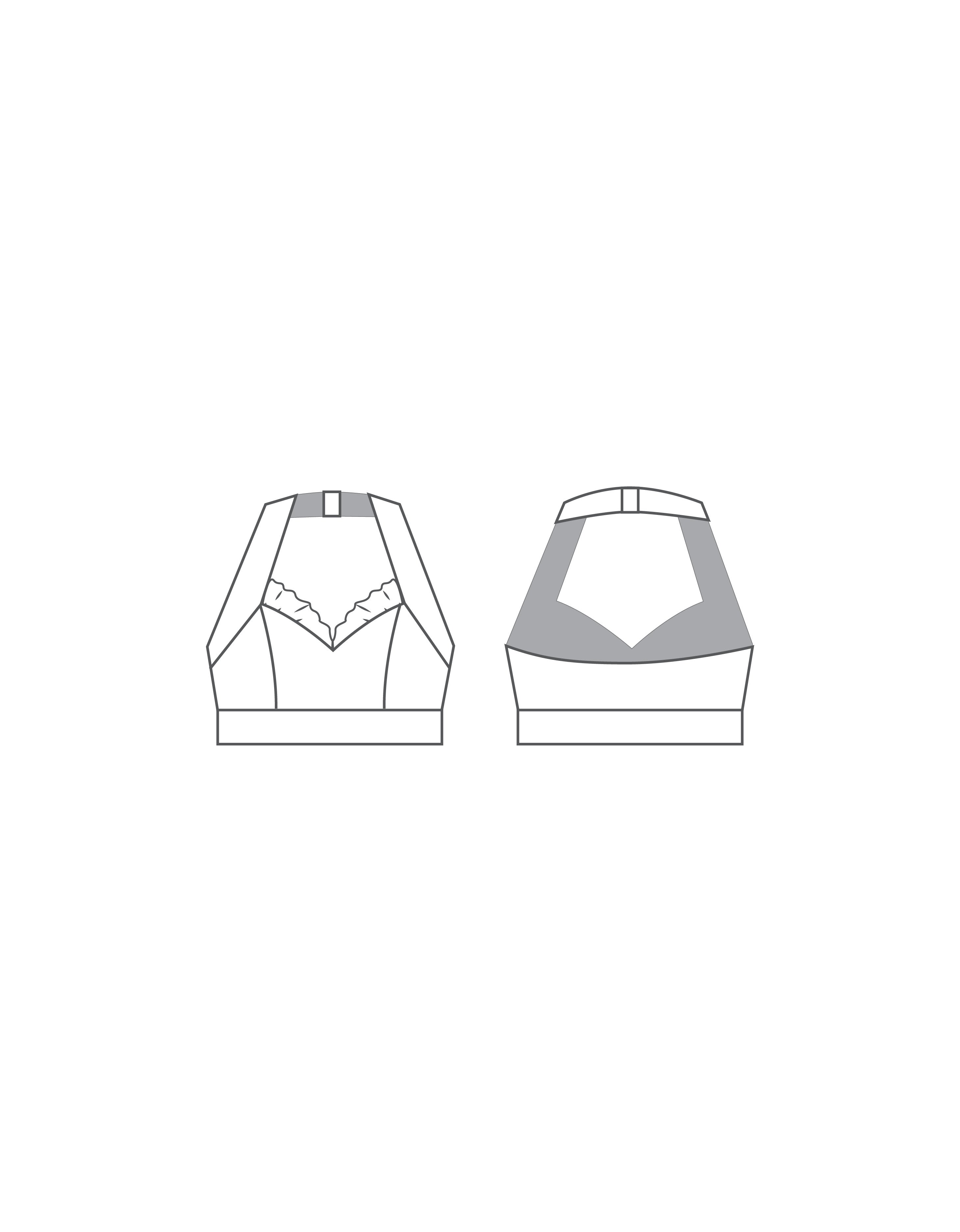 Reggiseno a cuore con volant e tatuato personalizzato - Ologramma