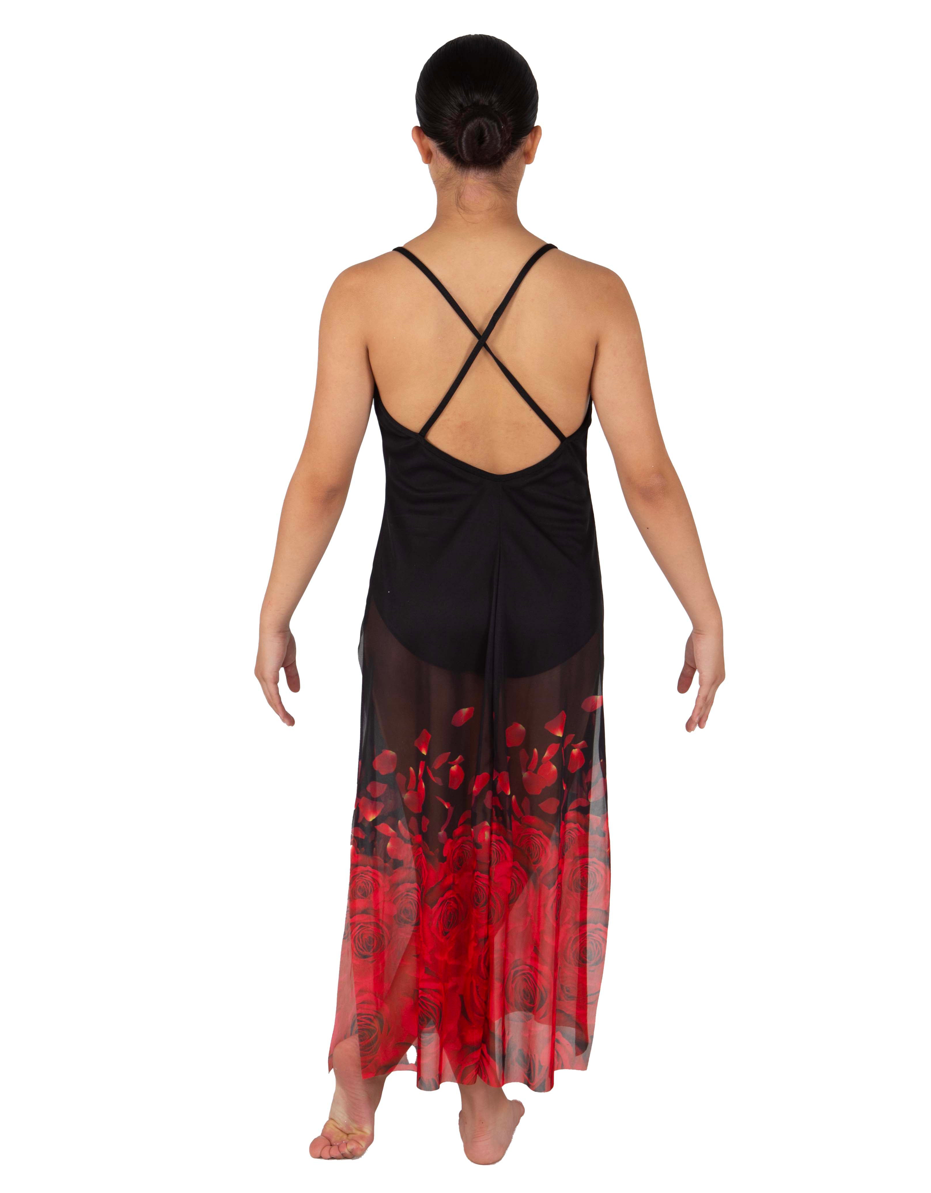 Je Taime Long Chiffon Panel Dress