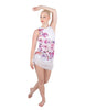 Abito senza maniche in chiffon arricciato Magnolia con body